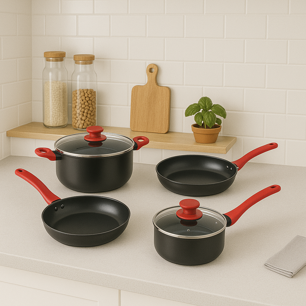 WT-CS012 Batterie de cuisine anti-rayures à chauffage uniforme