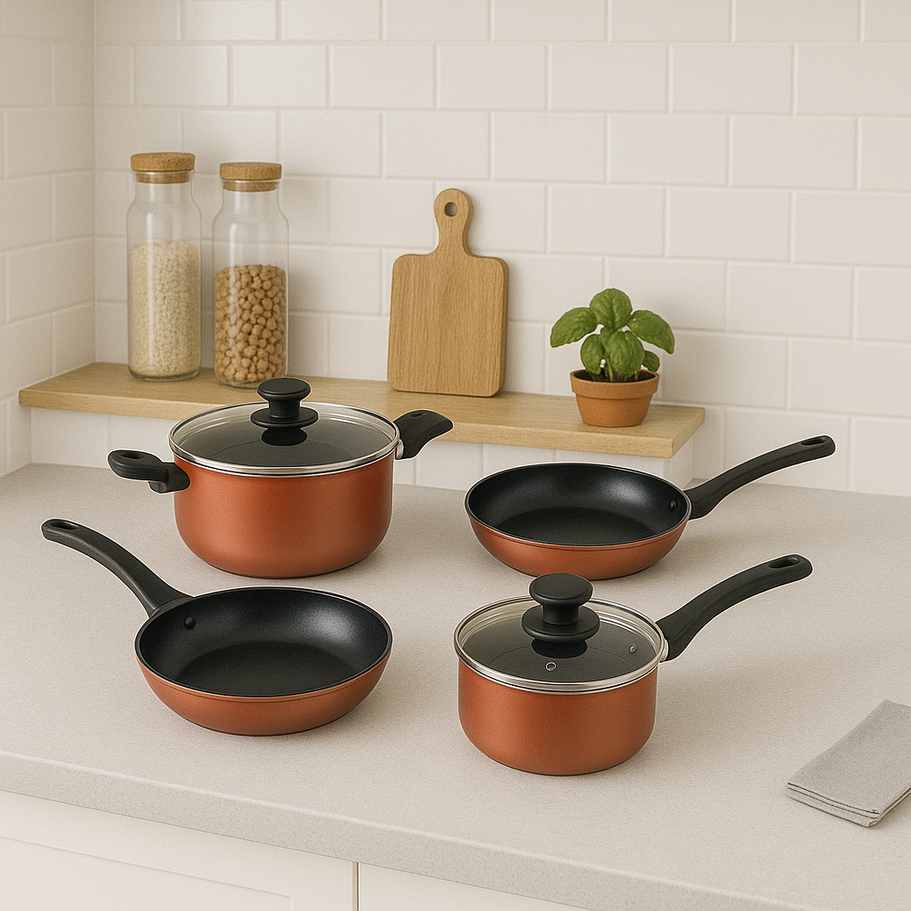 WT-CS012 Batterie de cuisine anti-rayures à chauffage uniforme