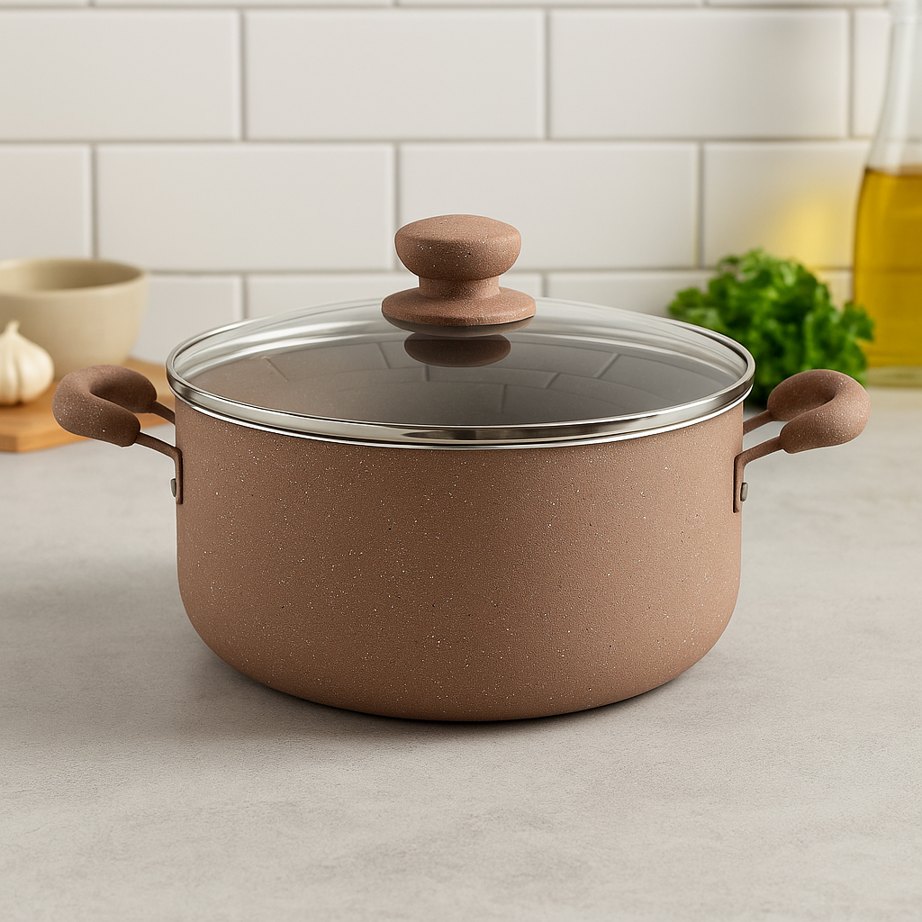 WT-SP003 Noir Haute Termperature Peinture Forgée Casserole Marmite