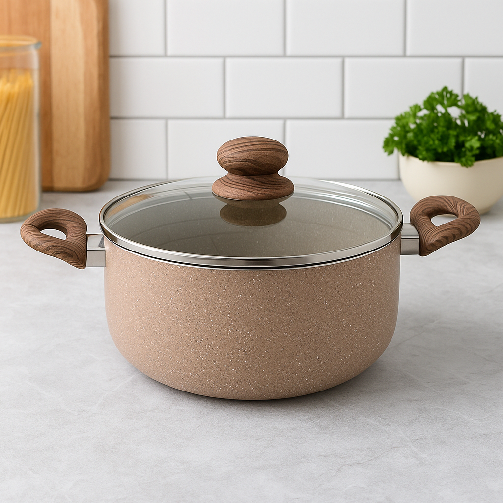 WT-SP003 Noir Haute Termperature Peinture Forgée Casserole Marmite