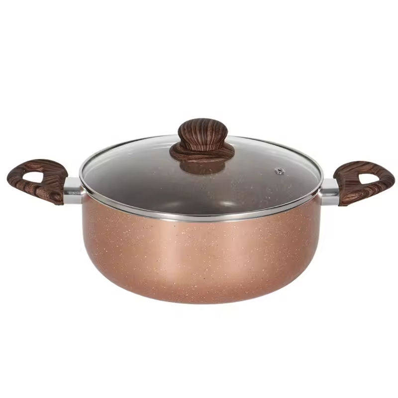 WT-SP003 Noir Haute Termperature Peinture Forgée Casserole Marmite