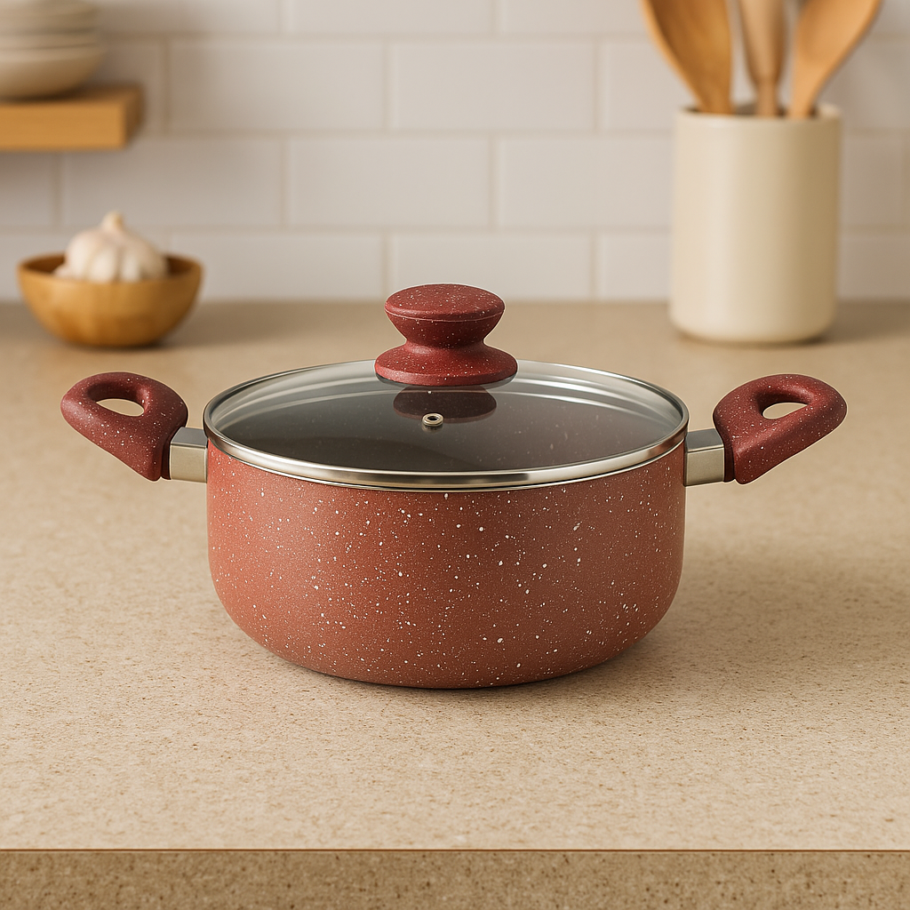 WT-SP003 Noir Haute Termperature Peinture Forgée Casserole Marmite