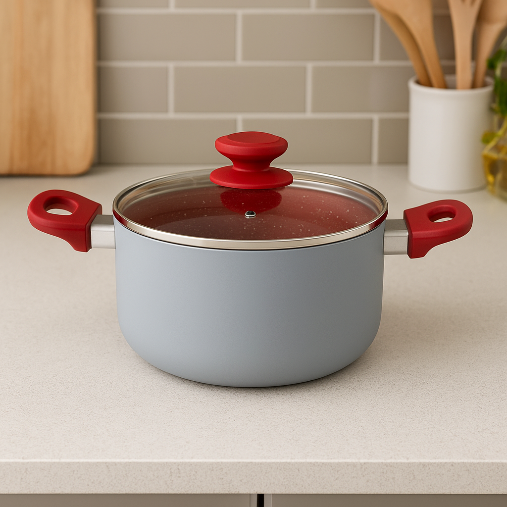 WT-SP003 Noir Haute Termperature Peinture Forgée Casserole Marmite