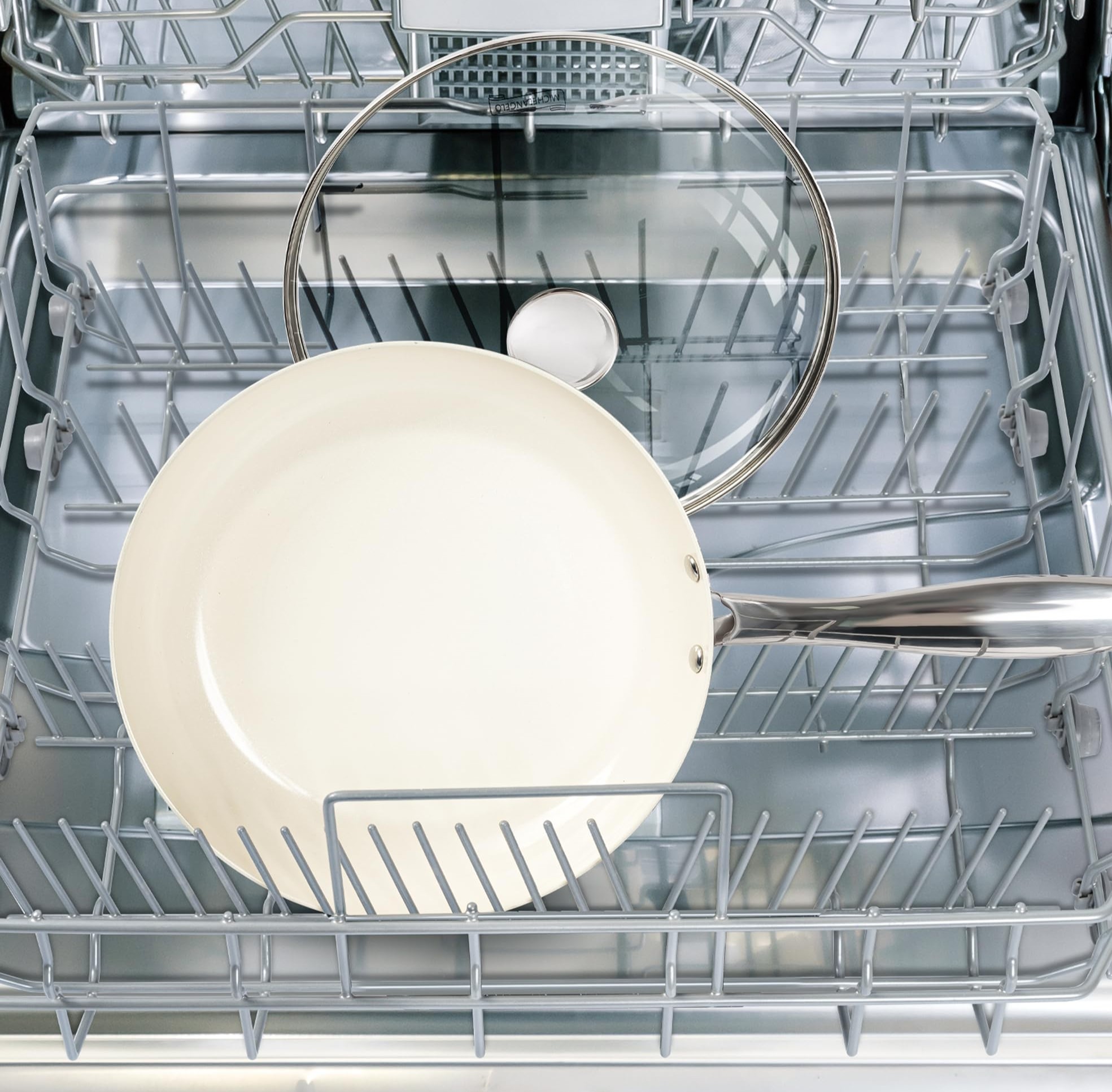 WT-FP001 Poêle Antiadhésive Blanche, Contact Alimentaire