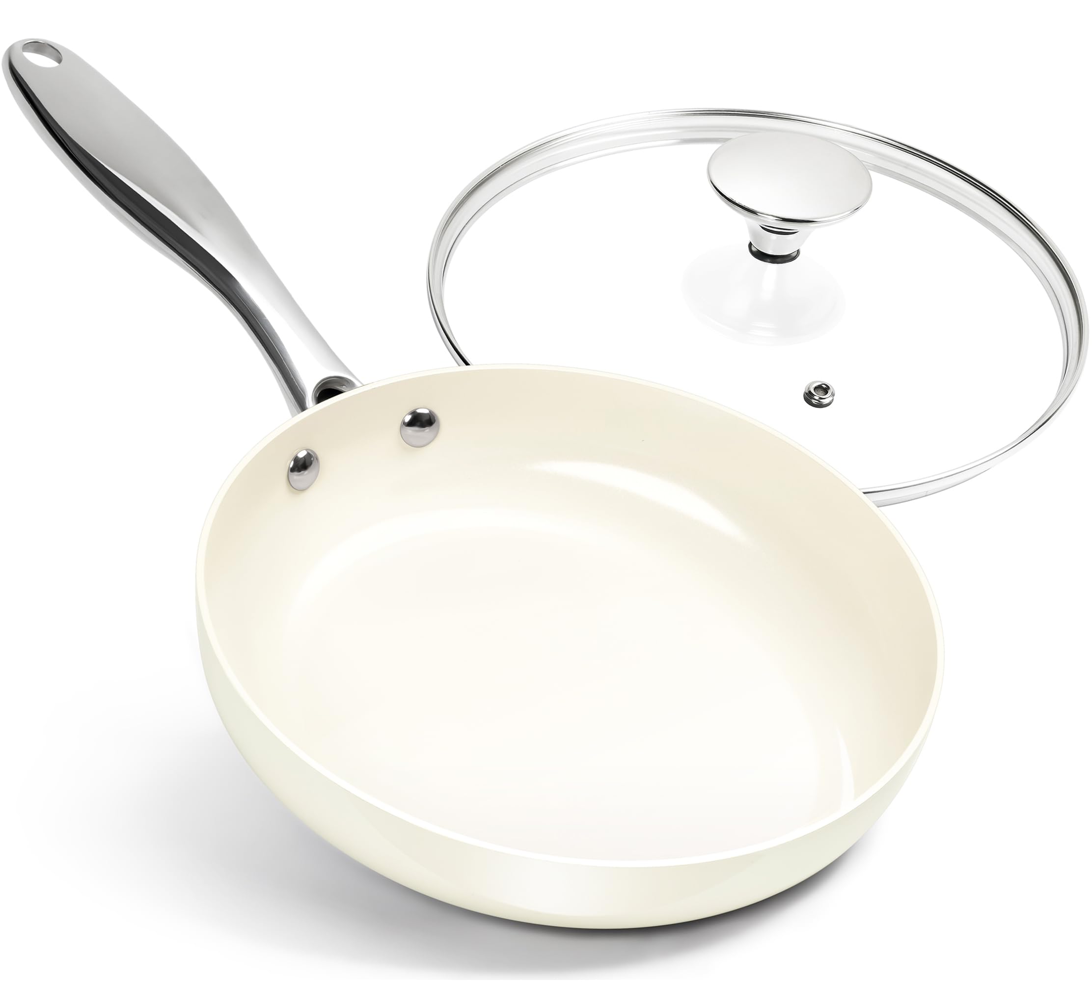 WT-FP001 Poêle Antiadhésive Blanche, Contact Alimentaire