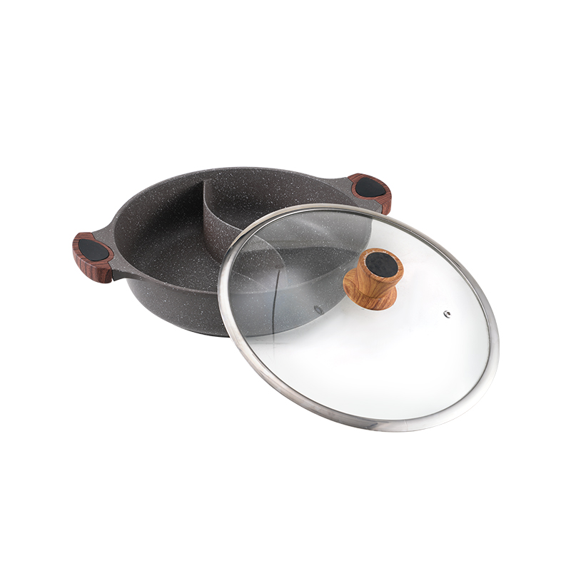 WT-SP003 Noir Haute Termperature Peinture Forgée Casserole Marmite