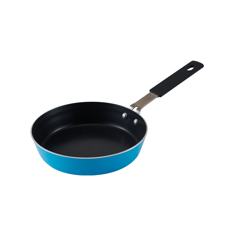 WT-FP016 Poêle à frire pressée à fond spiralé moderne bleue