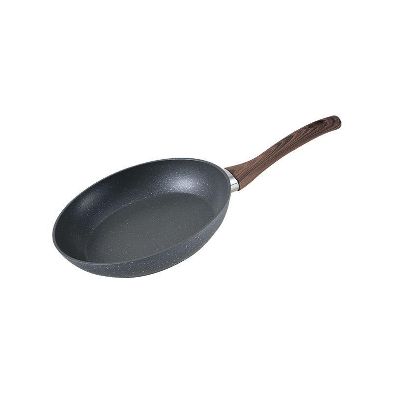 WT-FP008 Poêle à frire pressée ronde noire