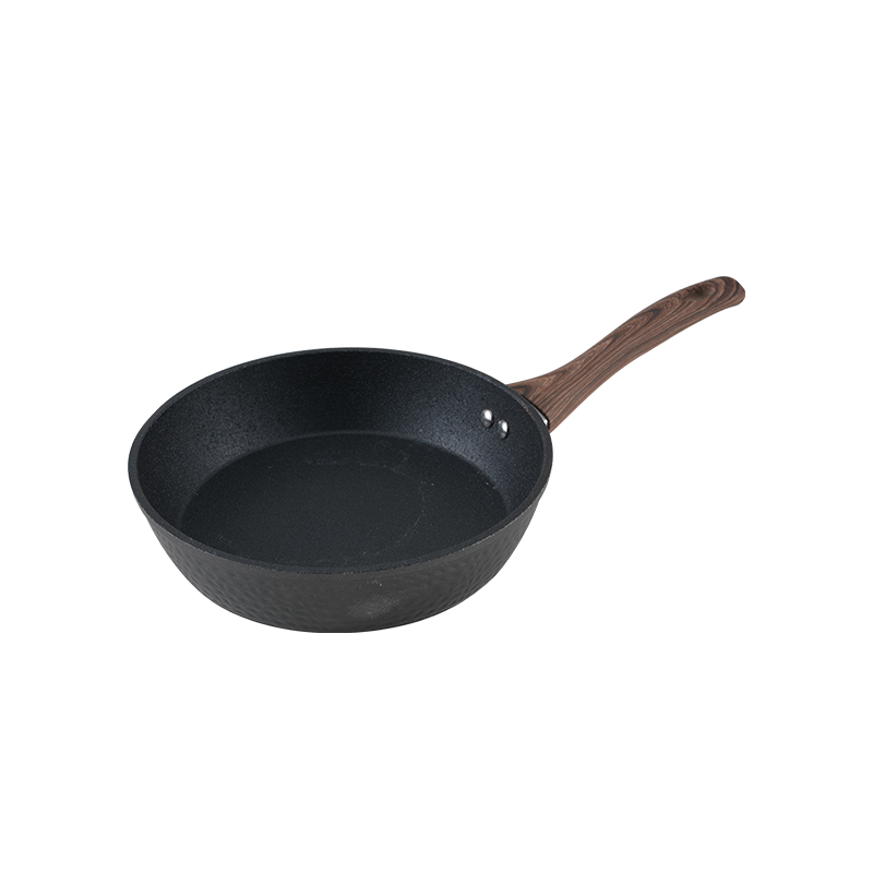 WT-FP007 Poêle à frire forgée noire à parois profondes