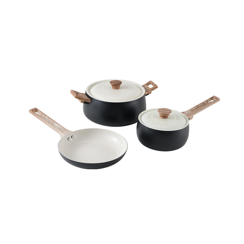 WT-CS012 Batterie de cuisine anti-rayures à chauffage uniforme